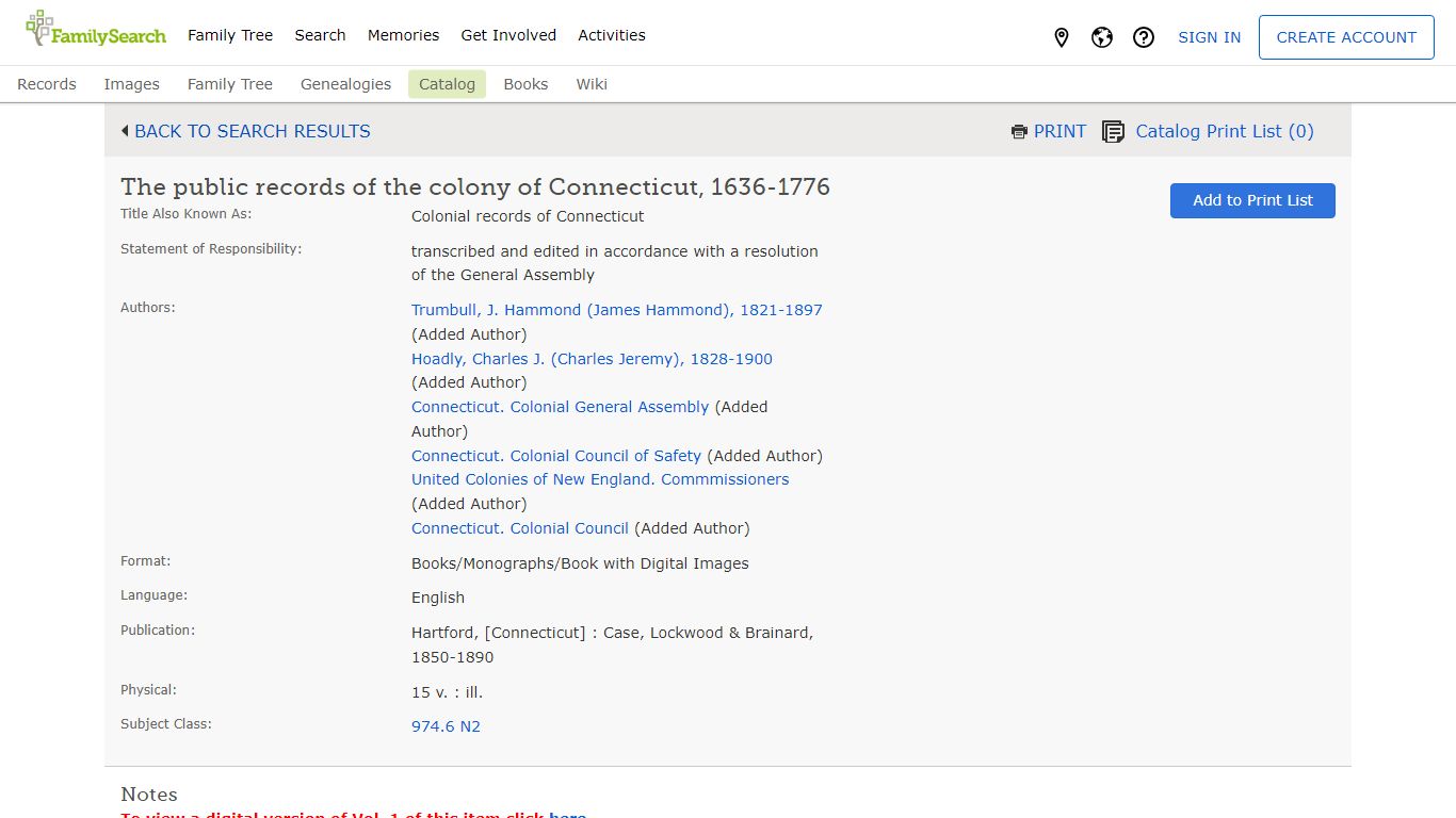 The public records of the colony of Connecticut, 1636-1776 - FamilySearch